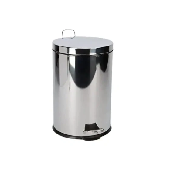 Stainless Steel Coated Dust Bin With Pedal 20LT (Matte/Satin & Shiny/Mirror Finish) - Hygiene System - Made in China