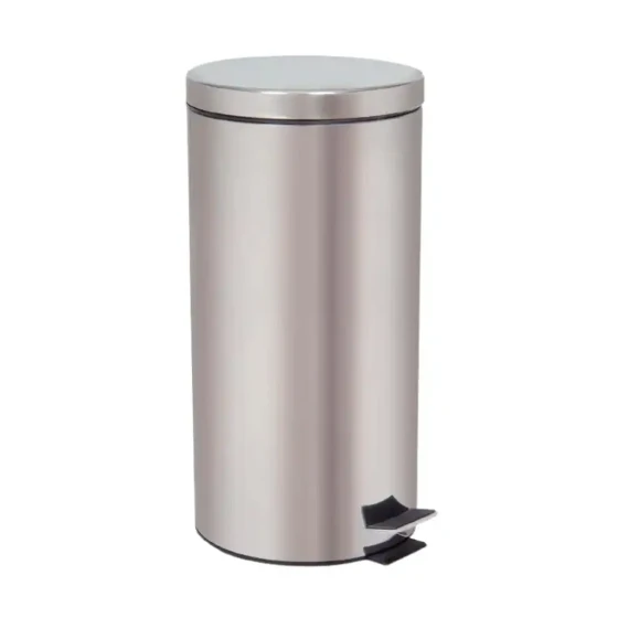 Stainless Steel Coated Dust Bin With Pedal 30LT (Matte/Satin & Shiny/Mirror Finish) - Hygiene System - Made in China