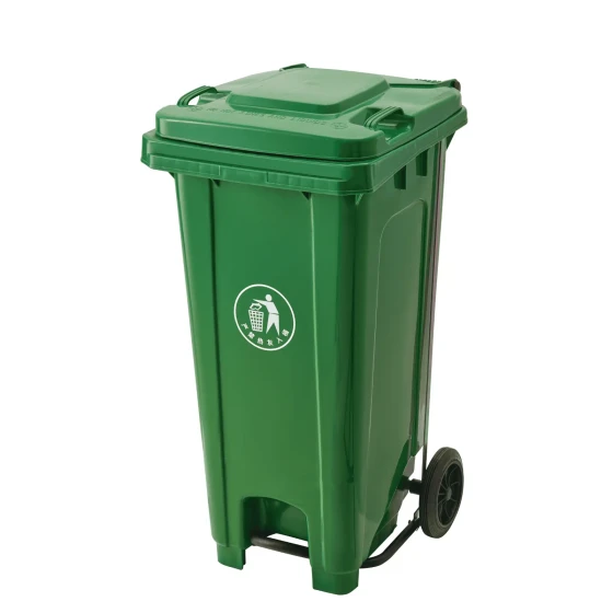 Garbage Bin With Wheel And Centre Pedal 120LT - Plastic - Hygiene System - Made in China