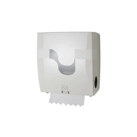 Megamini Formatic Manual Hand Towel Roll Dispenser (White) Celtex - Italy