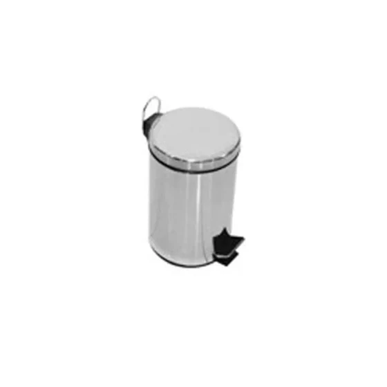 Steel Pedal Bin 12 Ltr, Mirror Polish, Size 25*38 cm