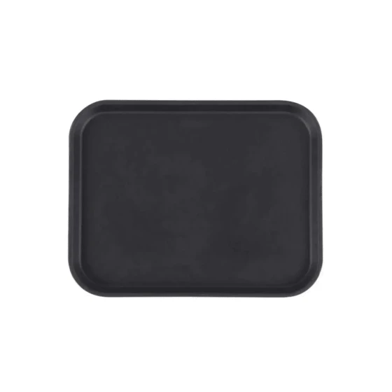 Cambro Camtread Black Square Non-Skid Serving Tray