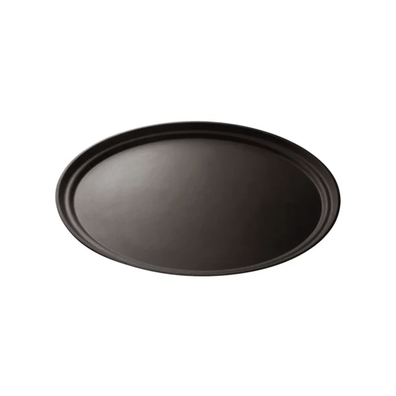 Cambro Camtread Black Non-Skid Oval Serving Tray