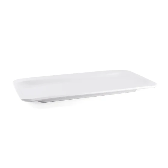 Ivory Porcelain Rectangular Two Edge Rim Plate