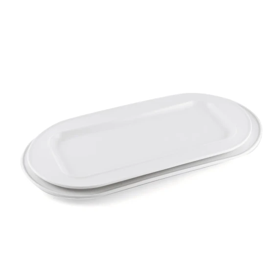 Ivory Porcelain Oval Rectangular Inner Plate