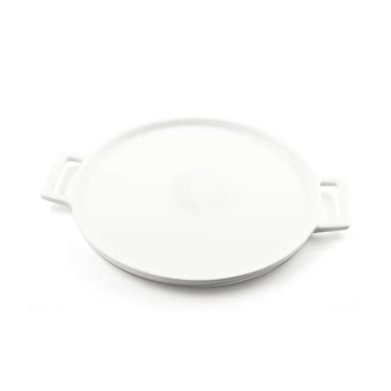 Ivory Porcelain Pizza Plate with Handle
