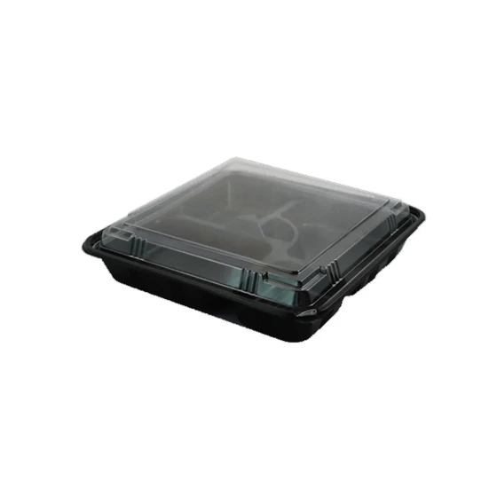 BLACK LUNCH BOX 5 SEC VS-33 W/CLEAR LID