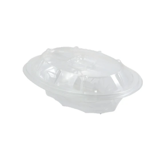 OVAL HINGED CONTAINER W/FORK