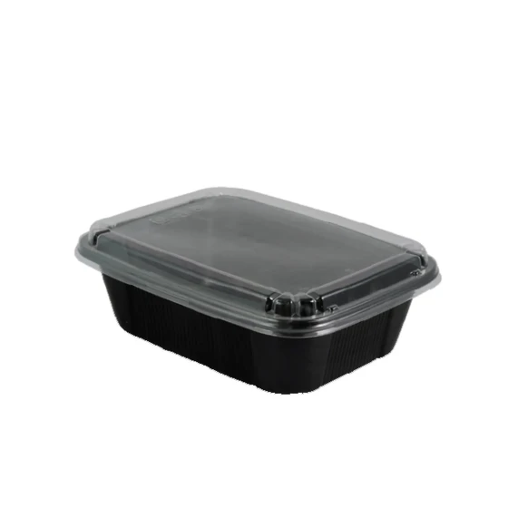 BLACK RECT. DONBURI CONT. DB-10 W/CLEAR LID
