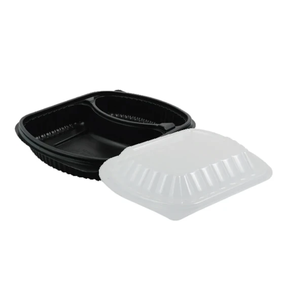 BLACK MICROWAVE CONTAINER (2 COMP)(04637)
