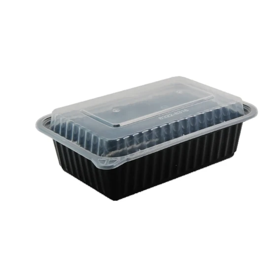 BLACK RECT. DELI CONT. 8300 W/LID (200`S)
