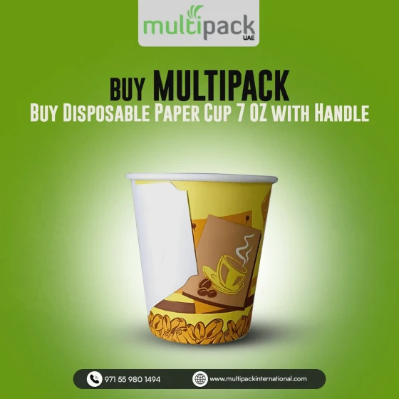Buy Disposable Paper Cup 7 OZ with Handle