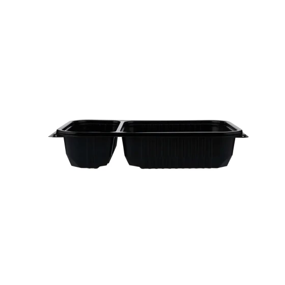 Black Microwave Container 2 Compartment