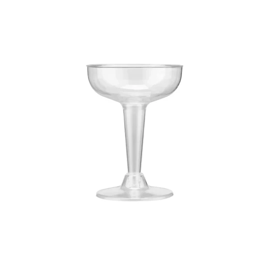 4.5Oz Champagne clear plastic glass 6 Pieces