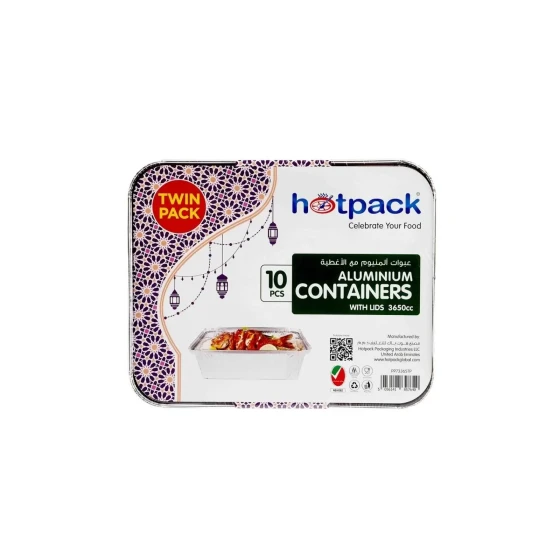 Aluminium Twin Pack Food Storage Container 3650 cc