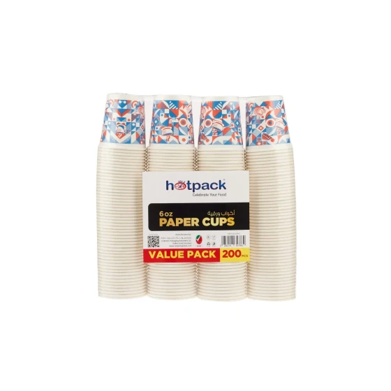 Single Wall Paper Cup 6 Oz (4 Packs)