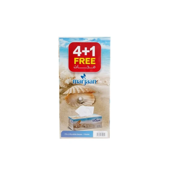 Marjaan Facial Tissue 170 Pulls x 2 Ply (5 Boxes)