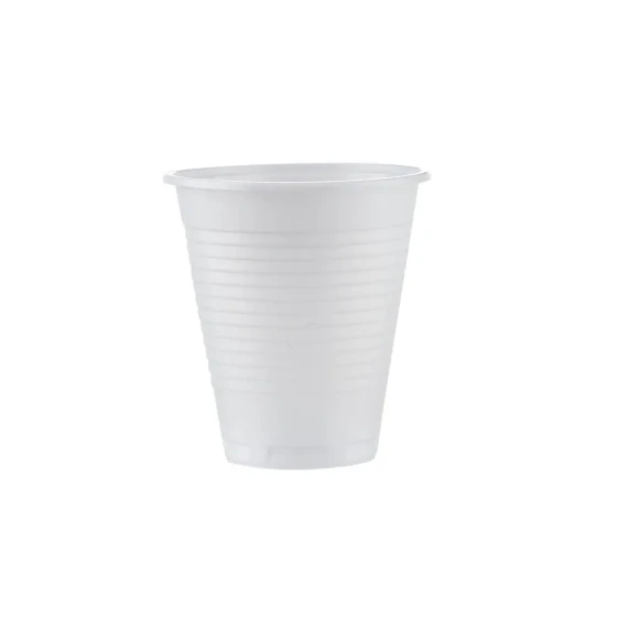 White Plastic Drinking Cup