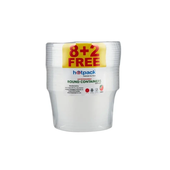 Clear Microwavable Round Container (10 Pieces)