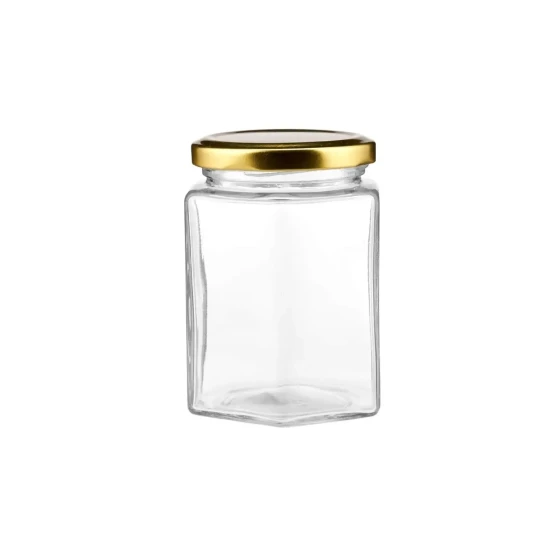 Hexagonal Glass Jar