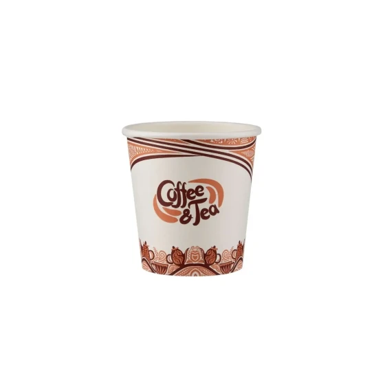 Printed Single Wall Paper Cup for Coffee & Tea - 6 oz