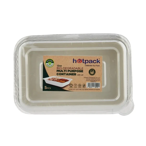 Bio Degradable Multi Purpose Container with Lid 5 Pieces