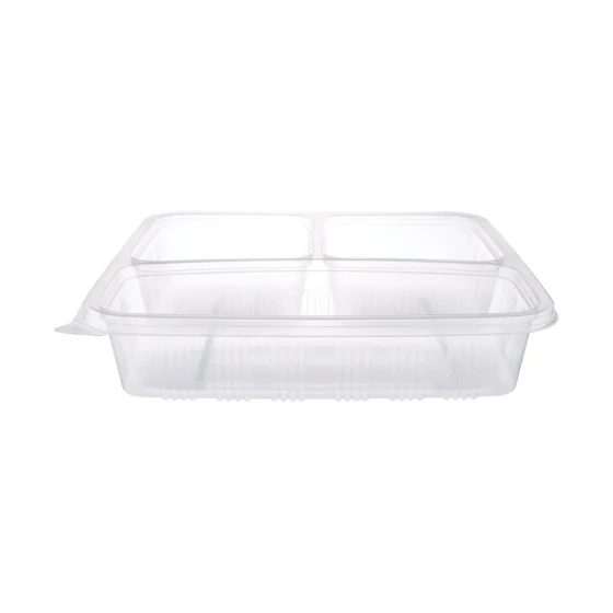 Microwaveable 3 Compartment Container With Lid