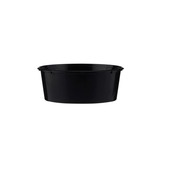 Black Round Microwavable Container