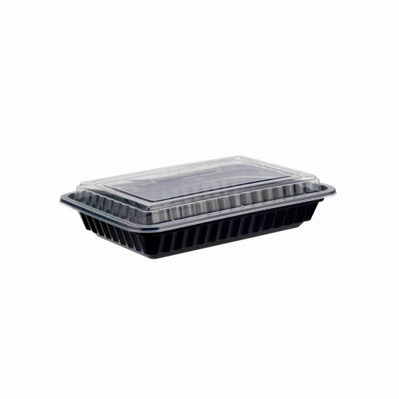 Black Base Heavy Duty Rectangular Container 28 oz x 300 Pieces