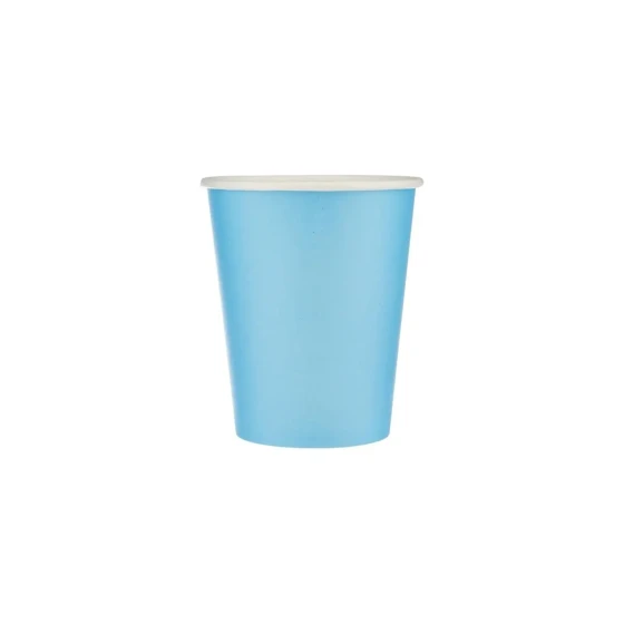 25 Pieces 8 Oz Single Wall Blue Paper Cups