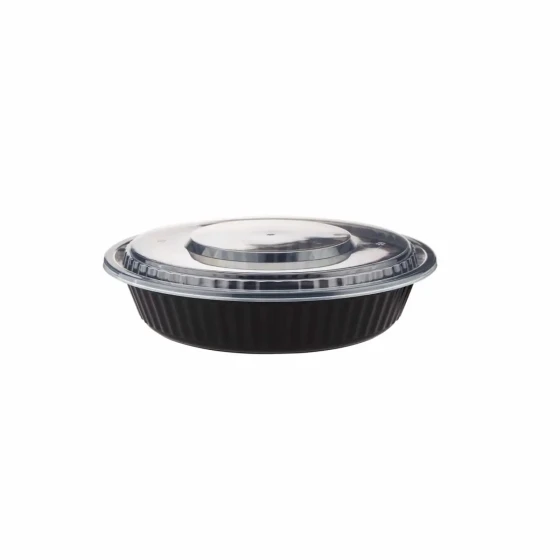 Black Base Heavy Duty Round Container 37 Oz 300 Pieces