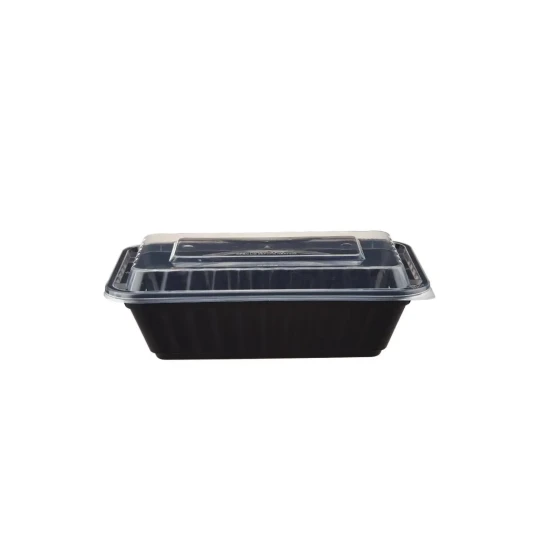 Black Base Rectangular Container 24 Oz 300 Pieces