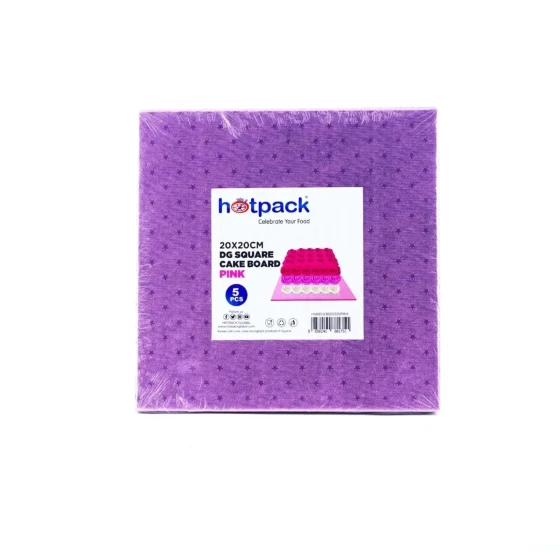 Pink Square Cake Board 5 Pieces