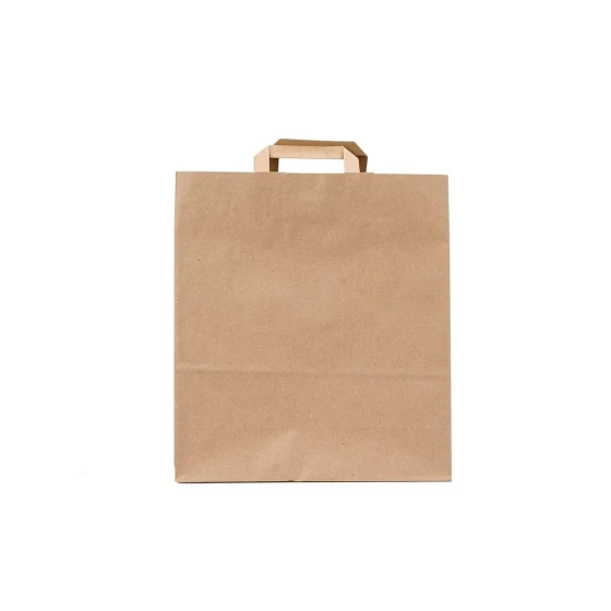 Kraft Brown Paper Bag Flat Handle 32x12x35 cm