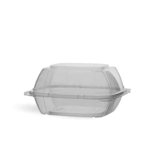 5 Inch Clear Hinged Burger Box 50 Pieces x 10 Packets