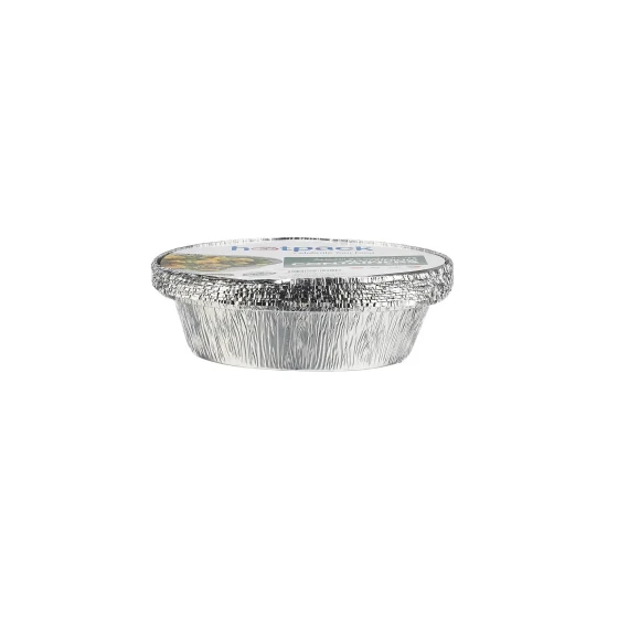 Round Aluminium Containers with Lid 800 ml 10 Pieces