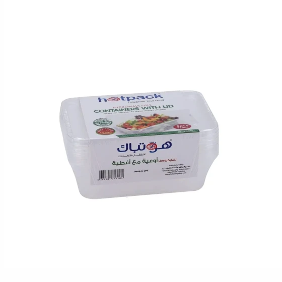 Microwaveable Container 750 ML With Lid 5 Pieces