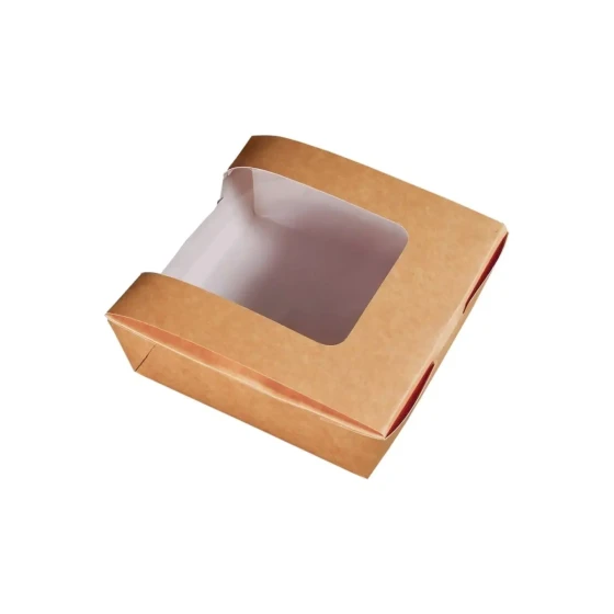 Kraft Box with Wider Window 13 x 13 cm | 250 Pieces