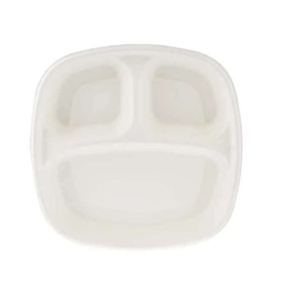 Bio-Degradable Deep 9 Inch 3-Compartment Container 200 Pieces