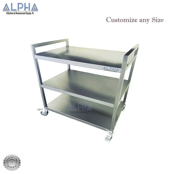 3 Tier Ss Serving Trolley