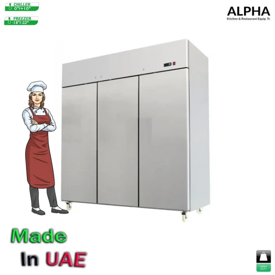 3 door upright chiller