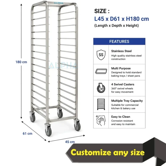 Bakery Trolley 60×40 cm Tray