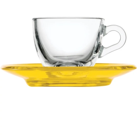 Espresso Cup and Saucer 90ml, Yellow
