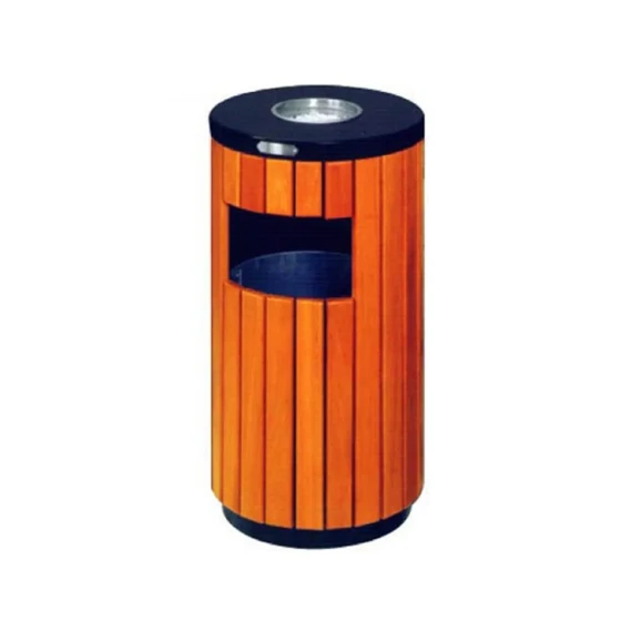Wooden Outdoor Bin Round