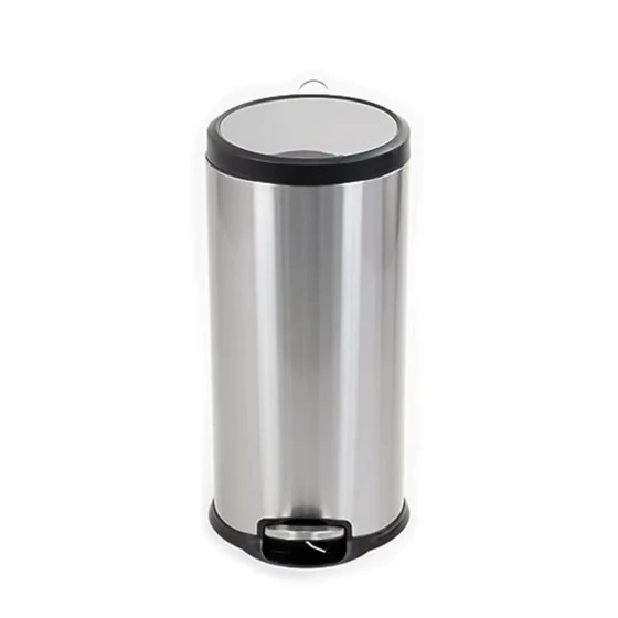 EKO Square Step Trash Bin with Soft Closing Lid Black 9 Liter