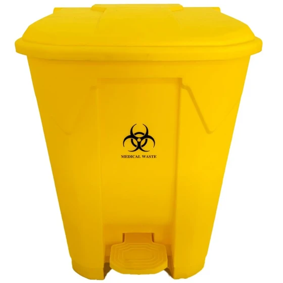 AKC Medical Plastic Garbage Bin | 87LTR | YELLOW
