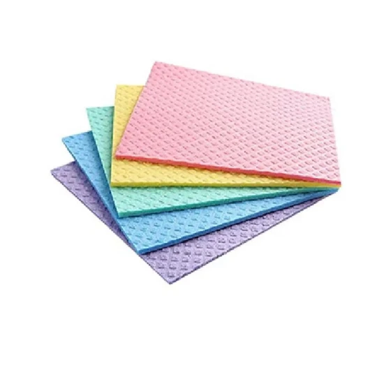 Heavy Duty Cloth Sponge Yellow, Blue & Red 18 x 16 cm