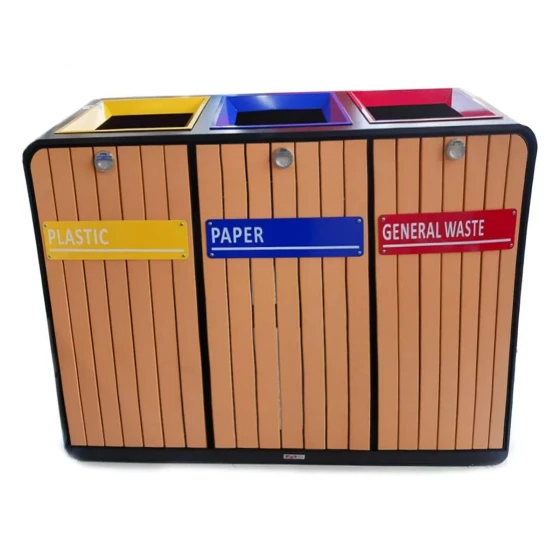 AKC Outdoor Steel wood trash can