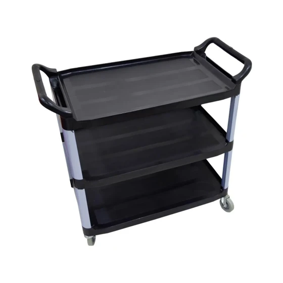 Plastic Service Trolley | BLACK