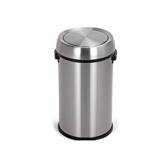 EKO Stainless Steel Pedal Trash Bin, 12 Liters, Silver